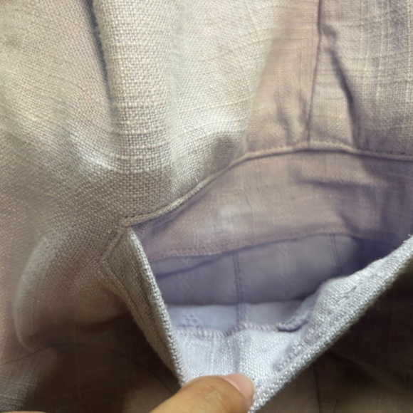 Anthropologie Linen Blend Blazer Jacket Split Back Lilac Women’s Size 12 - Picture 9 of 16